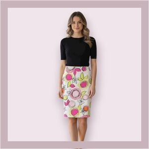 ITW by Claude Brown Neon Floral Skirt